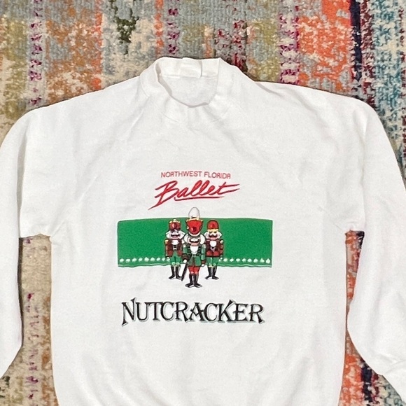 Vintage 80s Northwest Florida Nutcracker Ballet 1980s Crewneck Sweatshirt - Picture 2 of 6